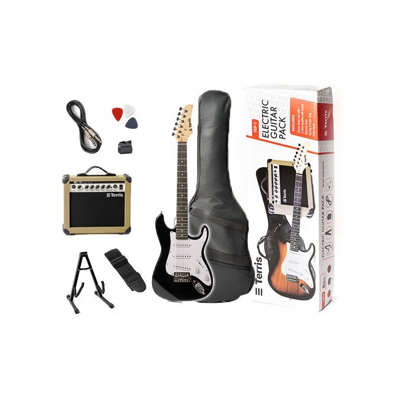TERRIS TEP-1 MINI GUITAR SET BLK GITARA ELEKTRIČNA