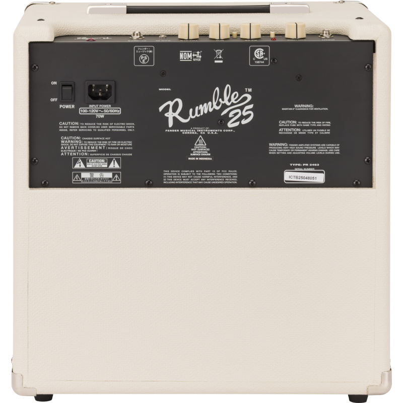 FENDER RUMBLE 25 V3 IVORY LIMITED EDITION POJAČALO