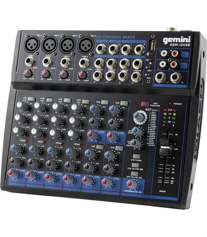 GEMINI GEM-12 USB MIKSER
