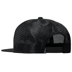 GIBSON SLASH SKULLY TRUCKER HAT ALL BLACK KAPA