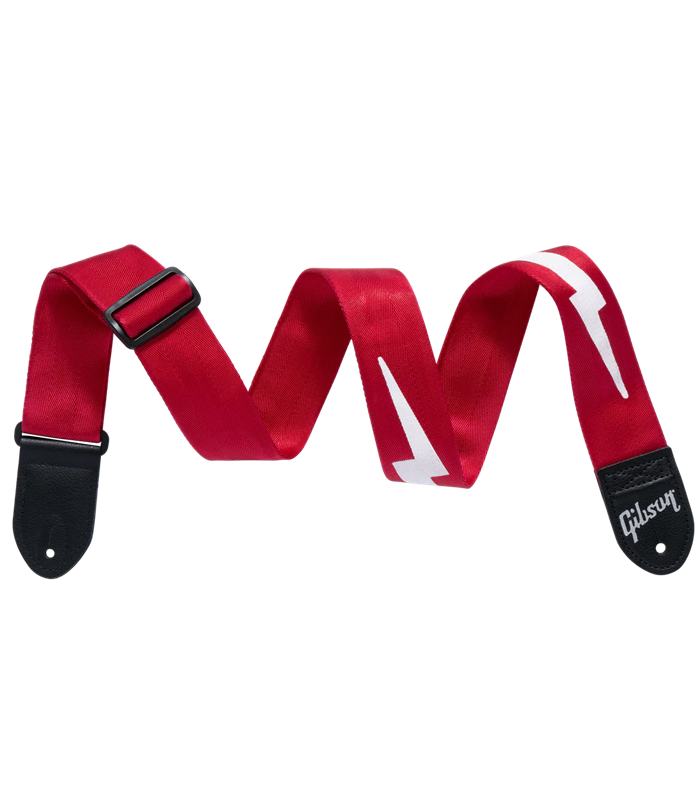 GIBSON THE LIGHTNING SEATBELT RED ASBOLT-RED REMEN