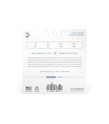 D'ADDARIO MANDOLINA XSM1038 PB LIGHT ŽICE