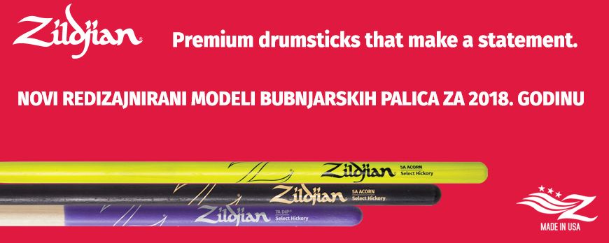Novi redizajnirani modeli Zildjian palica za 2018.