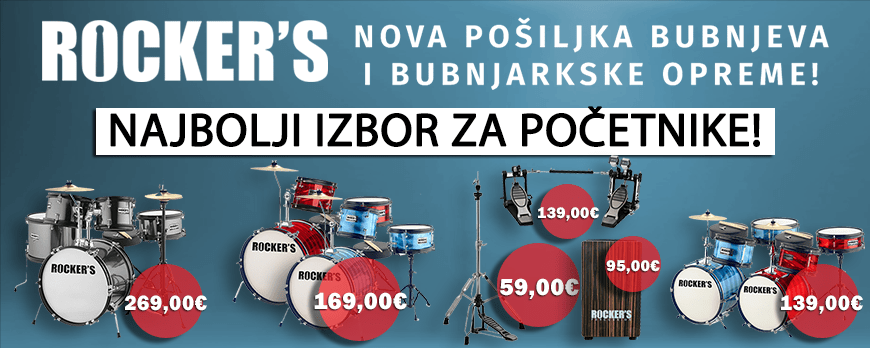 Nova pošiljka ROCKER'S bubnjeva i bubnjarske opreme!
