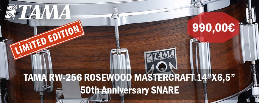 TAMA RW-256 ROSEWOOD MASTERCRAFT Limited Edition SNARE